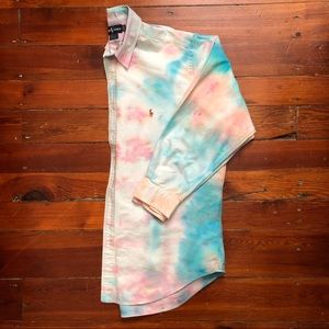 polo ralph lauren tie dye button down